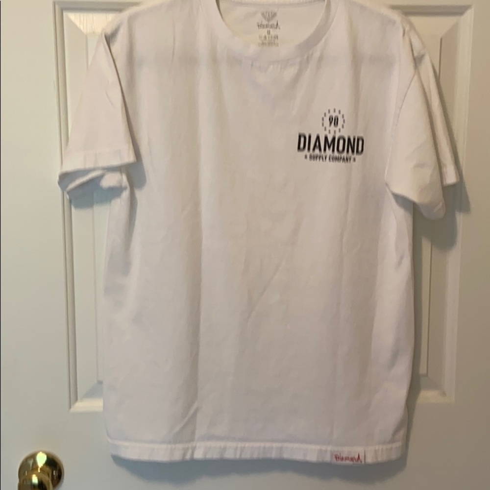 White cotton Diamond Supply Co. T-shirt